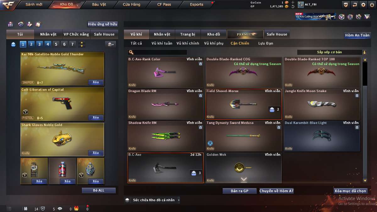 shop acc cf uy tin gia re